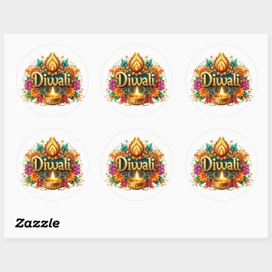 Happy Diwali Sticker (Blatt)