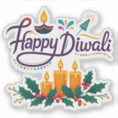 Happy Diwali Sticker Sheet | Feierliche Viny (Vorderseite)