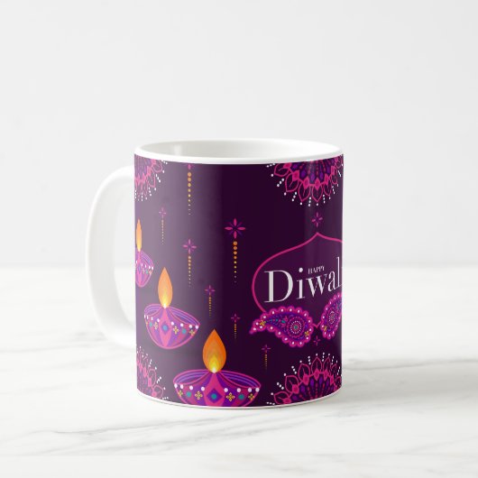 Happy Diwali Tasse (Vorderseite Links)