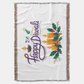 Happy Diwali Throw Blanket Decke (Vorderseite Vertikal)