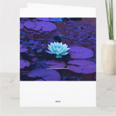 Happy Diwali Typography Purple Floral Lotus Flower Karte (Rückseite)