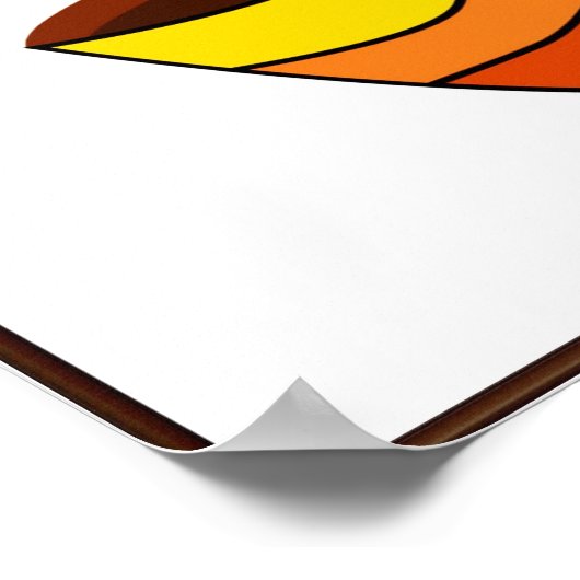 Happy Diwali und Diya Lamp Poster (Ecke)