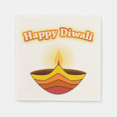 Happy Diwali und Diya Lamp Serviette (Vorderseite)
