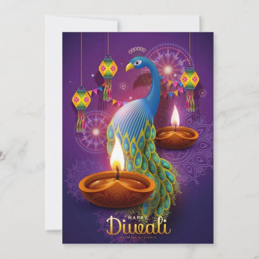 Happy Diwali Urlaubskarte Feiertagskarte (Vorderseite)