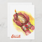 Happy Diwali Urlaubskarte Feiertagskarte (Vorne/Hinten)