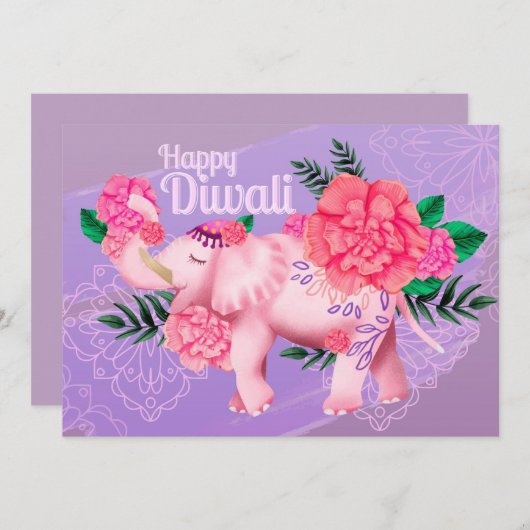 Happy Diwali Urlaubskarte Feiertagskarte (Vorne/Hinten)