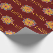 Happy Diwali Wrapping Paper Geschenkpapier (Ecke)
