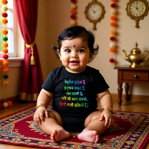 Happy Diwali Wunsch in Hindu 2 Baby Strampler