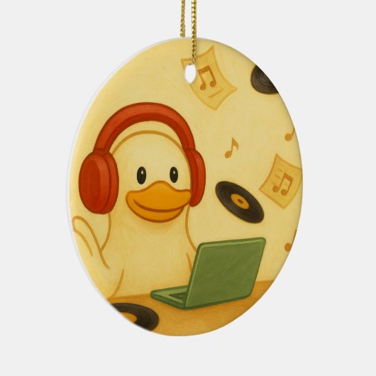 Happy DJ Keramik Ornament (Rechts)