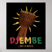 Happy Djembe wie ein Chef afrikanischer Trost Poster (Vorne)