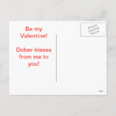 Happy Dober-Valentine für Sie Feiertagspostkarte (Rückseite)