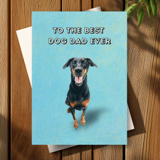 Happy Doberman Best Dog Vater Ever Vatertag Karte