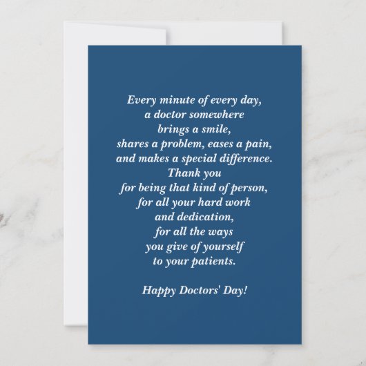 Happy Docs Day Customizable Grußkarten Einladung (Rückseite)