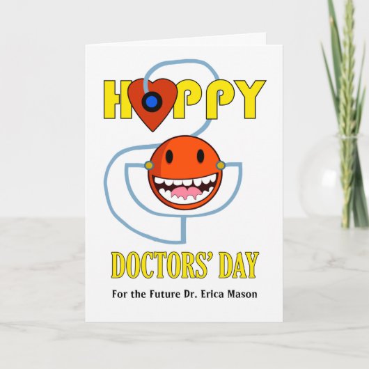 Happy Doctors' Day for Future Doctor Happy Heart Karte (Vorderseite)