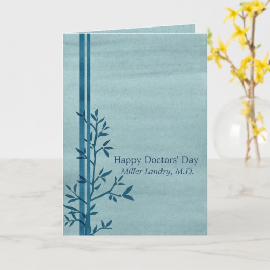 Happy Doctors Day Individuelle Name Karte (Gelbe Blume)