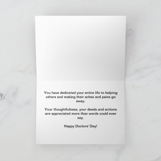 Happy Doctors' Day Karte (Innenseite)