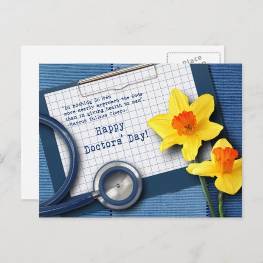Happy Doctors' Day Postkarte (Vorne/Hinten)