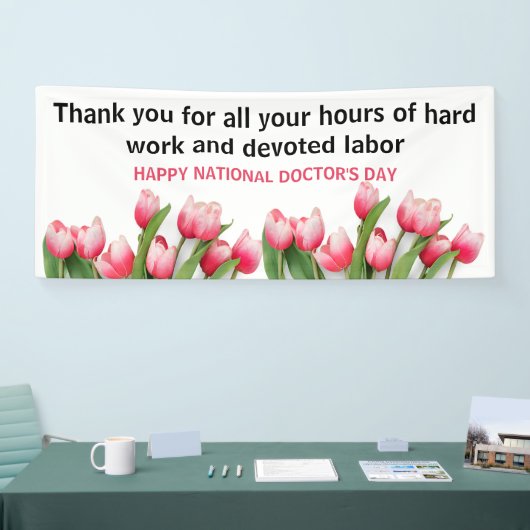 Happy Doctors Day Tulip Banner (Messe)