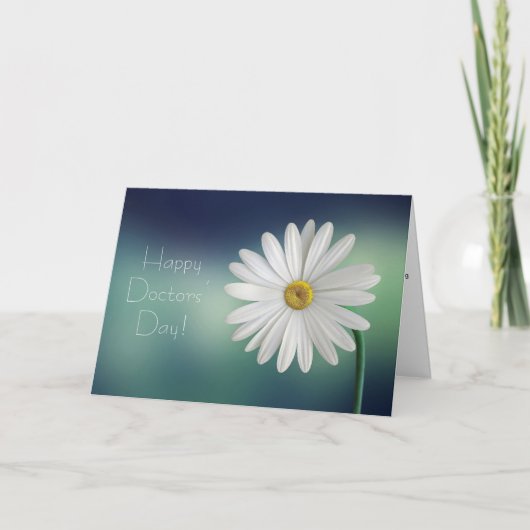 Happy Doctors' Day White Daisy Card Dankeskarte (Vorderseite)