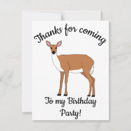 Happy Doe Deer Dankeskarte