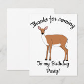 Happy Doe Deer Dankeskarte (Vorne/Hinten)