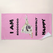 Happy Dog Beach Handtuch (Vorderseite)