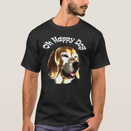 Happy Dog Beagle Gif T-Shirt (Vorderseite)