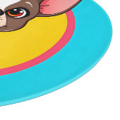 Happy Dog Cartoon Illustration Schneidebrett (Ecke)
