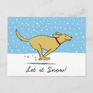 Happy Dog Christmas Wird Winter Holiday Wird Let i Feiertagspostkarte