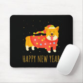 Happy Dog Corgi Celebrating New Year Cozy Christma Mousepad (Mit Mouse)