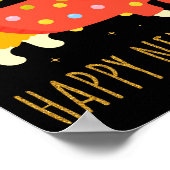 Happy Dog Corgi Celebrating New Year Cozy Christma Poster (Ecke)