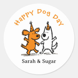 Happy Dog Day Stickers - Niedliches Pad Print Part