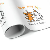 Happy Dog Day Wrapping Paper - Niedliches Blatt Geschenkpapier (Rolleneckpunkt)
