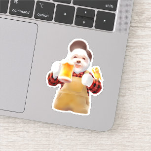 Happy Dog Drink Bier Aufkleber