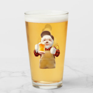 Happy Dog Drink Bier Glas