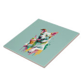 Happy Dog eating an ice-cream Fliese (Seite)