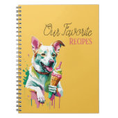 Happy Dog eating an ice-cream Notizblock (Vorderseite)