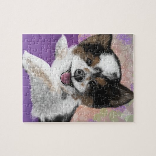 Happy Dog Face Puzzle (Horizontal)