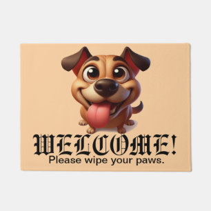 Happy Dog Funny Welcome Mat Fußmatte