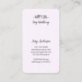 - Happy Dog - Hunde Walking Visitenkarte (Rückseite)