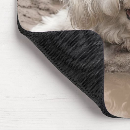 Happy Dog in Mud Puddle Mousepad (Ecke)