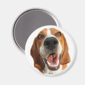 Happy Dog Magnet (Vorderseite/Rückseite)