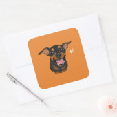 Happy Dog Min Button Miniatur Pinscher Sticker (Umschlag)