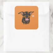 Happy Dog Min Button Miniatur Pinscher Sticker (Tasche)