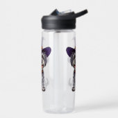 Happy Dog mit einem Hexenhut tragen Trinkflasche (Links)