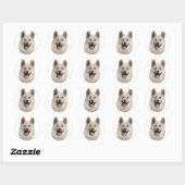 Happy_Dog_Mult_Products Runder Aufkleber (Blatt)