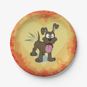 Happy Dog Paper Plate Pappteller