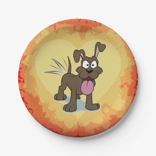 Happy Dog Paper Plate Pappteller (Vorderseite)