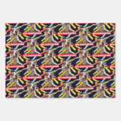 Happy Dog Party Blowers Geschenkpapier Set (Vorderseite)