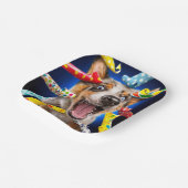 Happy Dog Party Blowers Pappteller (Gewinkelt)